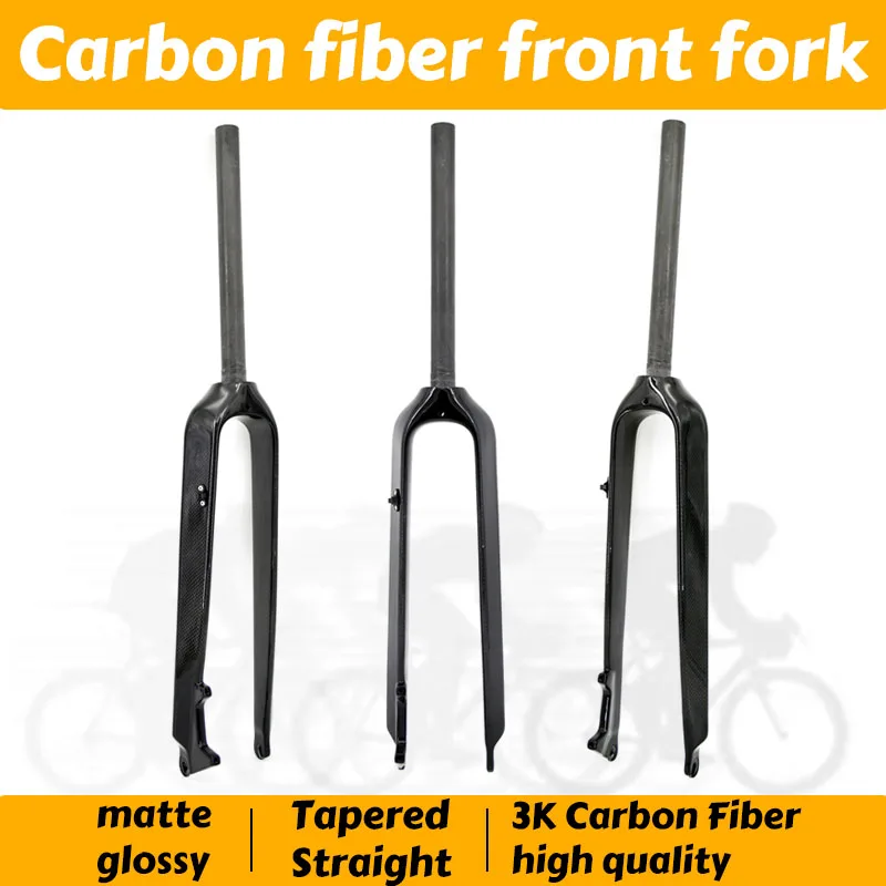 3K Carbon Rigid Bicycle Fork for Gravel & Mountain Bike 26/27.5/29 Inch 700C Disc Brake Gloss Matte Road Bike Front Fork
3K Carbon Rigid Bicycle Fork for Gravel & Mountain Bike 26/27.5/29 Inch 700C Disc Brake Gloss Matte Road Bike Front Fork