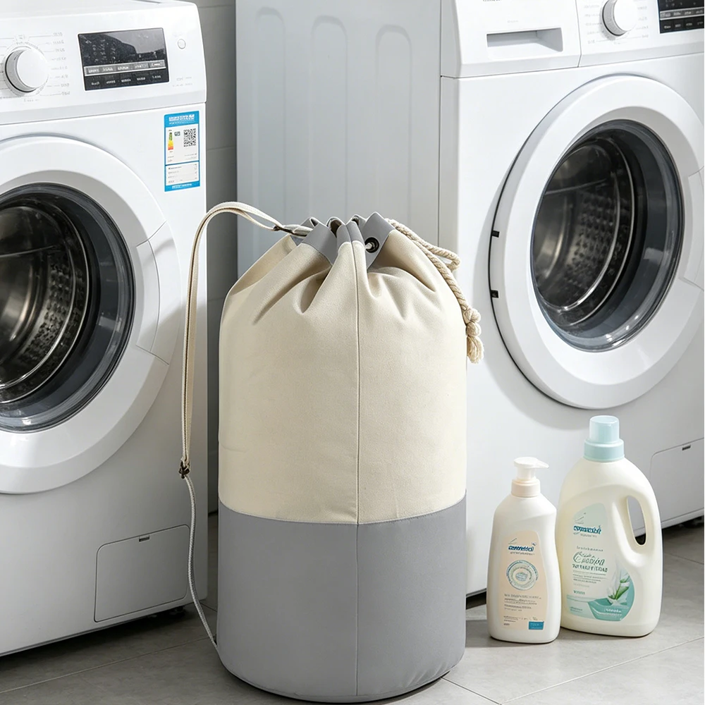 Washable Travel Laundry Bag With Shoulder Strap And Drawstring Large Capacity Laundry Basket Durable Canvas Laundry Supplies
Washable Travel Laundry Bag With Shoulder Strap And Drawstring Large Capacity Laundry Basket Durable Canvas Laundry Supplies