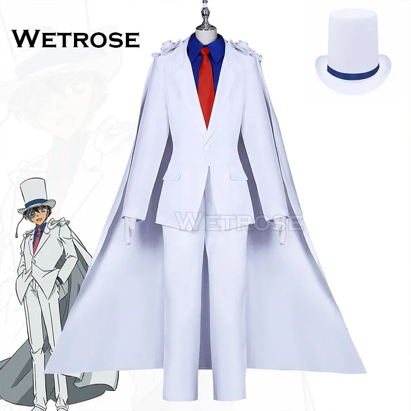 【Wetrose】In Stock Kaitou Kiddo Cosplay Costume Kid. the phantom thief Kuroba Kaito Full Set Hat Suit Cape Wig Halloween Xmas
【Wetrose】In Stock Kaitou Kiddo Cosplay Costume Kid. the phantom thief Kuroba Kaito Full Set Hat Suit Cape Wig Halloween Xmas