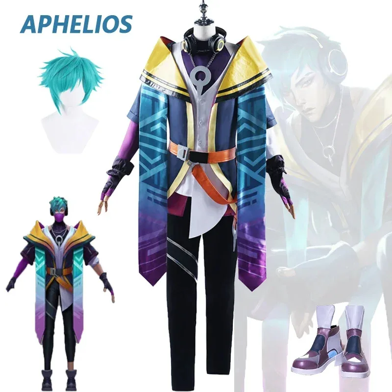 Игра LoL Heartsteel Team Aphelios, костюмы для косплея, мужские наряды для ролевых игр, парик, обувь, громкая униформа на Хэллоуин, аксессуары
Игра LoL Heartsteel Team Aphelios, костюмы для косплея, мужские наряды для ролевых игр, парик, обувь, громкая униформа на Хэллоуин, аксессуары