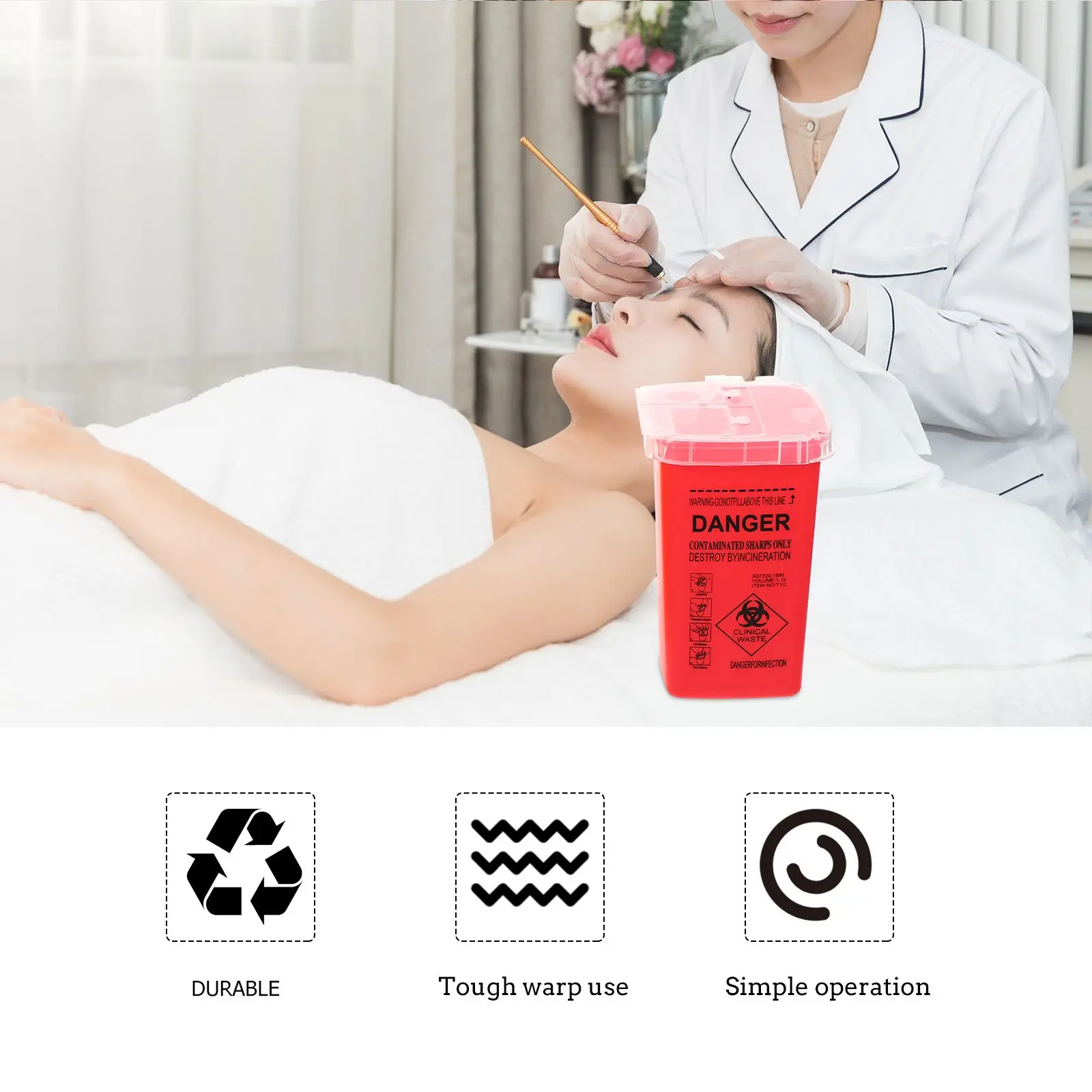 2 Pcs The Needle Garbage Can Trash with Lid Plastic Sharps Containers for Needles
2 Pcs The Needle Garbage Can Trash with Lid Plastic Sharps Containers for Needles