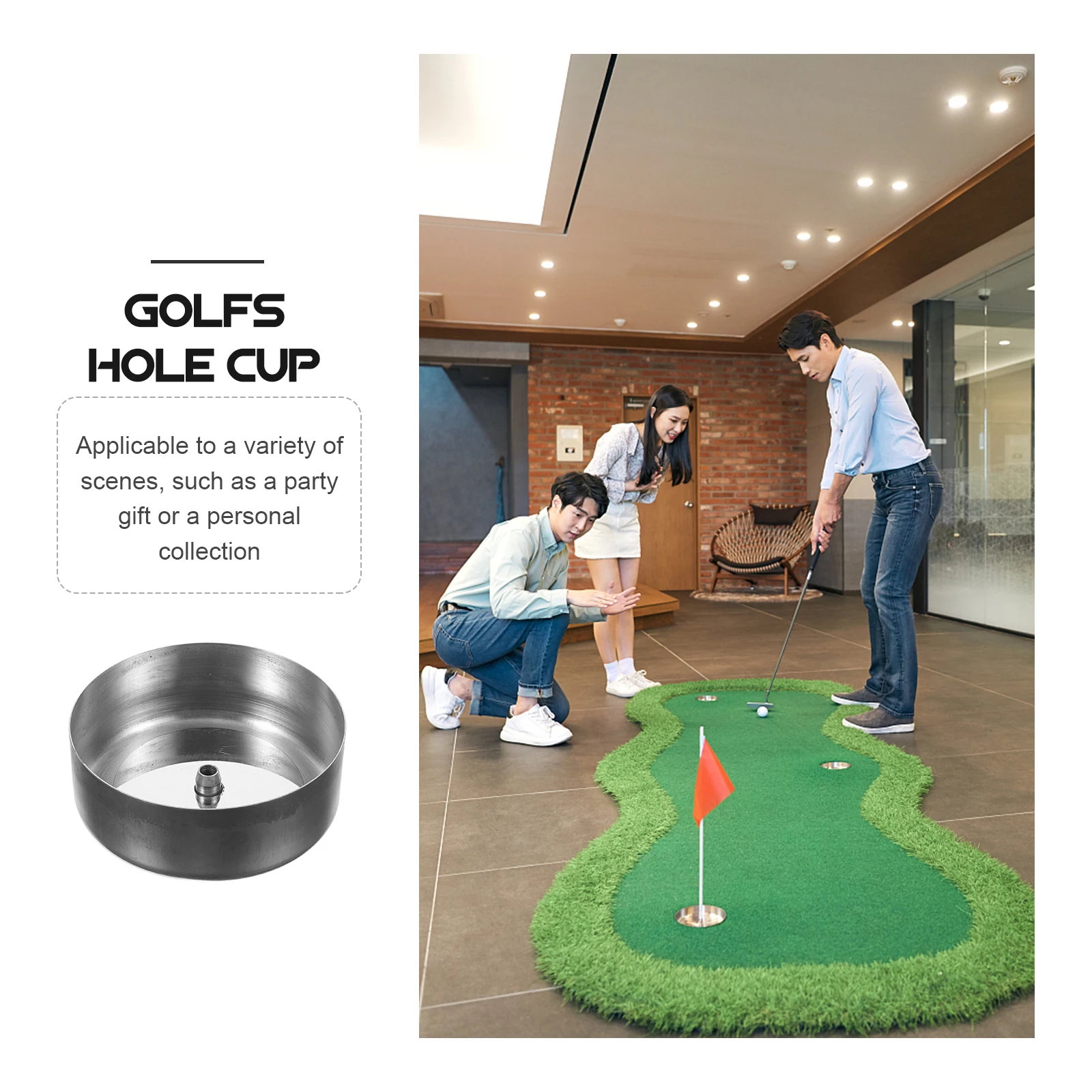 4CM Golf Putting Green Hole Cup Set Cloth Stainless Steel Practice Training Tool Home Backyard Improve Accuracy Skills Flag
4CM Golf Putting Green Hole Cup Set Cloth Stainless Steel Practice Training Tool Home Backyard Improve Accuracy Skills Flag