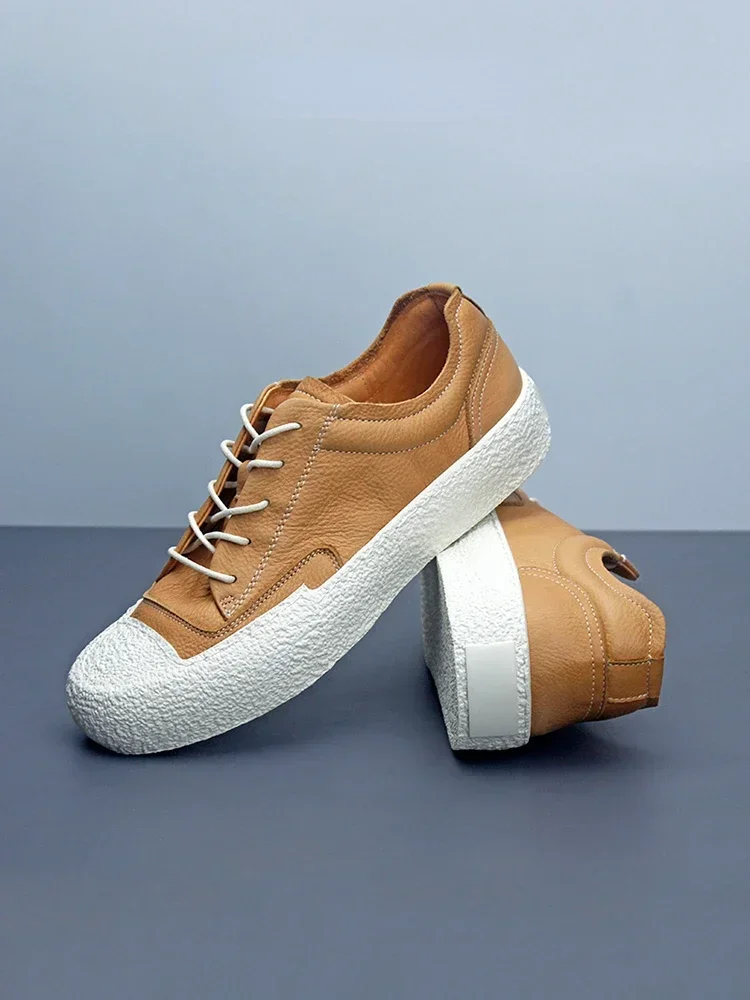 2025 Spring and Autumn Men's Casual Shoes Genuine Leather Thick Sole Retro Board Shoes
2025 Spring and Autumn Men's Casual Shoes Genuine Leather Thick Sole Retro Board Shoes