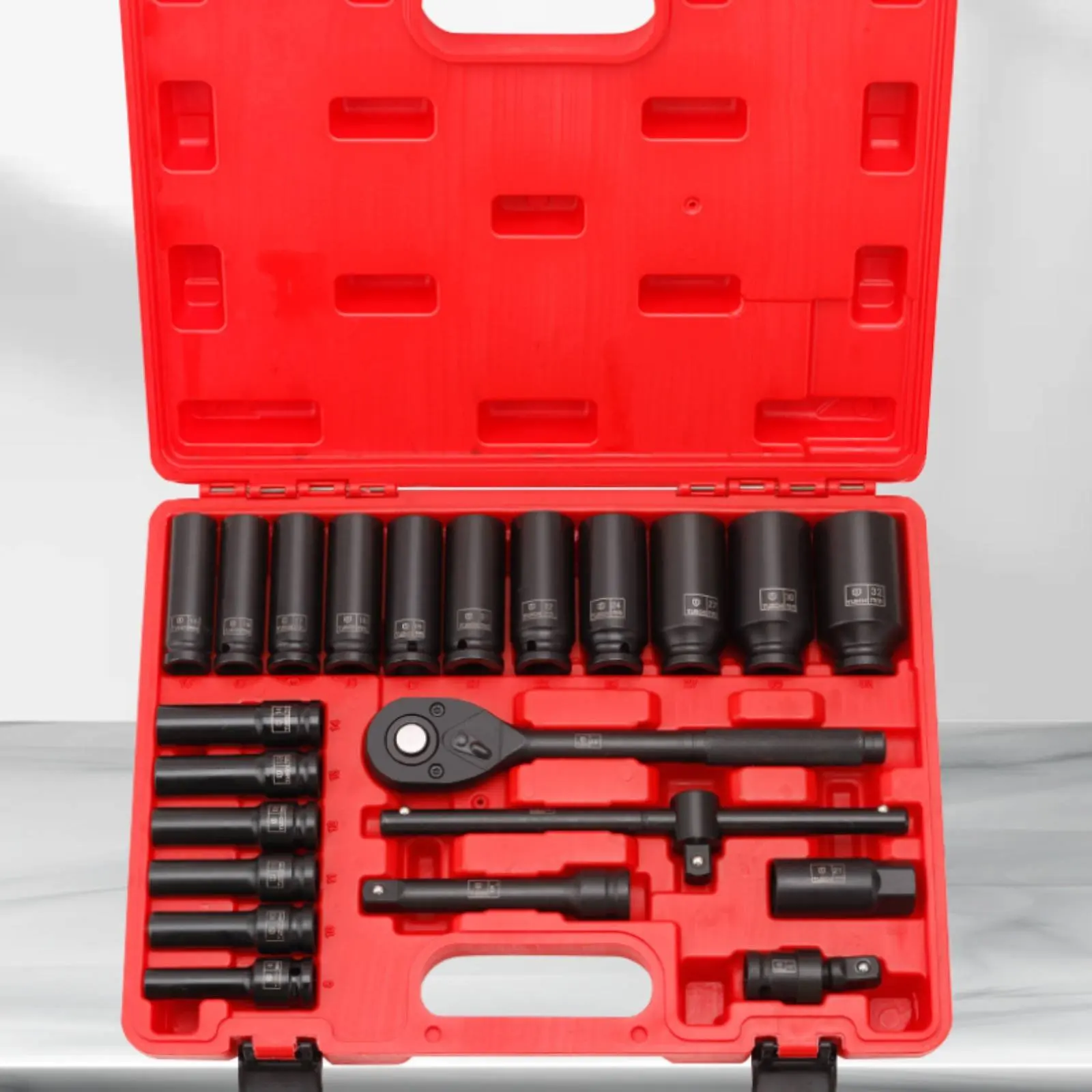 22 Pieces 1/2 Drive Shock-Resistant Sockets 6 Point Design Hex Shock-Resistant Socket Set Heavy Duty Socket Kit High Rotational
22 Pieces 1/2 Drive Shock-Resistant Sockets 6 Point Design Hex Shock-Resistant Socket Set Heavy Duty Socket Kit High Rotational