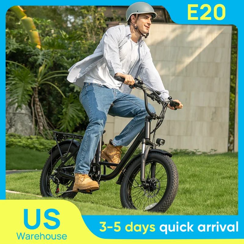 1000W 20x3" Fat Tire Electric Bike 48V 13Ah Removable Battery 20MPH 7-Speed Gears Dual Disc Brakes Adult Moped for Off-Road City
1000W 20x3" Fat Tire Electric Bike 48V 13Ah Removable Battery 20MPH 7-Speed Gears Dual Disc Brakes Adult Moped for Off-Road City