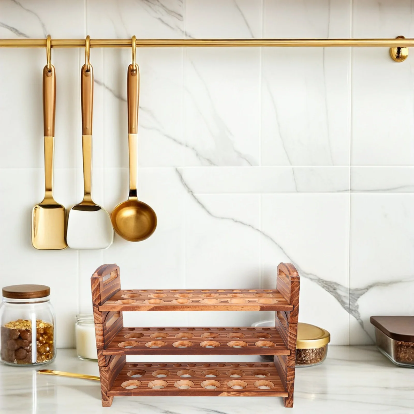 1Set Wooden Egg Holder 3 Layers Holds 36 Fresh Eggs Stackable Countertop Storage Rack Rustic Kitchen Organizer Decorative Egg
1Set Wooden Egg Holder 3 Layers Holds 36 Fresh Eggs Stackable Countertop Storage Rack Rustic Kitchen Organizer Decorative Egg