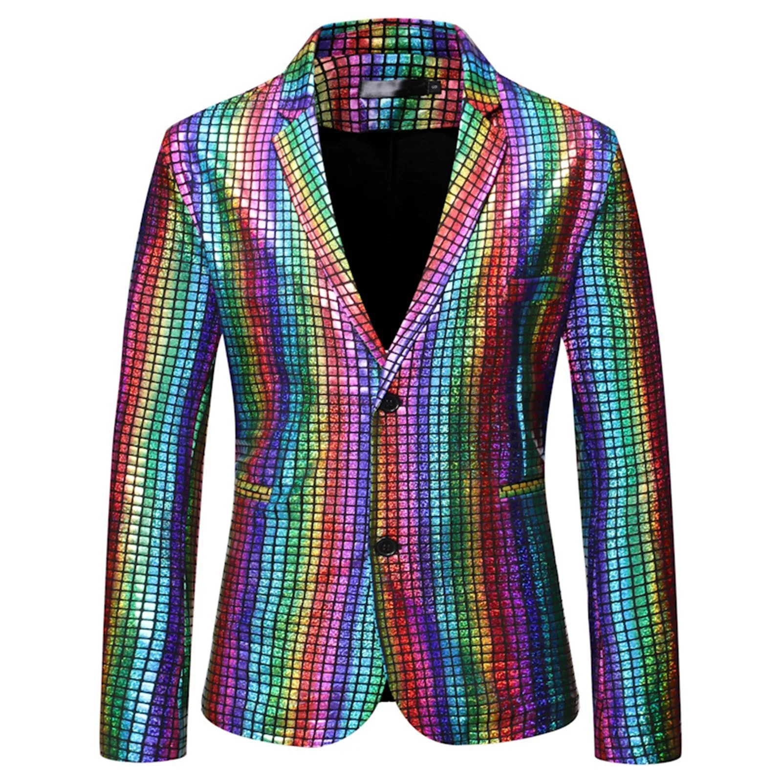 Men's Stage Prom Blazer Shiny Rainbow Plaid Sequin Jacket Suit Men Dance Festival Christmas Carnival Party Costume Homme
Men's Stage Prom Blazer Shiny Rainbow Plaid Sequin Jacket Suit Men Dance Festival Christmas Carnival Party Costume Homme