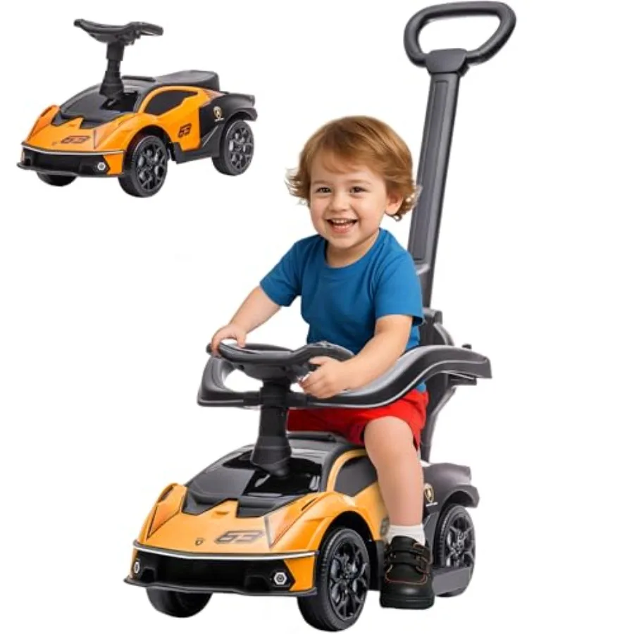 Toddler ride-on push car for indoor/outdoor use, durable plastic body in red, with realistic horn, engine sounds, steering whee
Toddler ride-on push car for indoor/outdoor use, durable plastic body in red, with realistic horn, engine sounds, steering whee