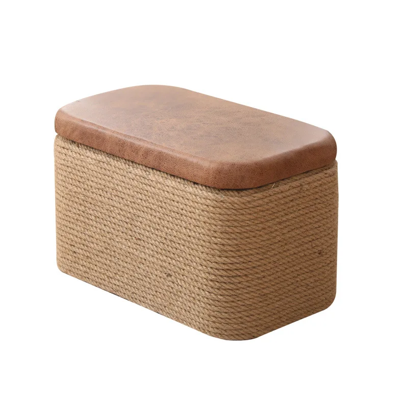 Living room home shoe changing hemp rope solid wood storage storage ottoman sofa square sitting
Living room home shoe changing hemp rope solid wood storage storage ottoman sofa square sitting