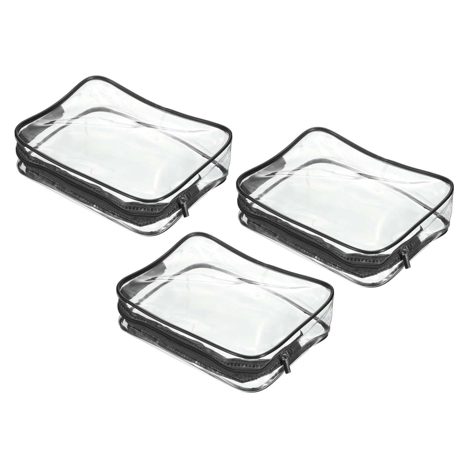 S Size Clear Toiletry Bag, PVC Transparent Makeup Bag Cosmetic Pouch with Zipper for Business Travel Home, Black/Brown
S Size Clear Toiletry Bag, PVC Transparent Makeup Bag Cosmetic Pouch with Zipper for Business Travel Home, Black/Brown