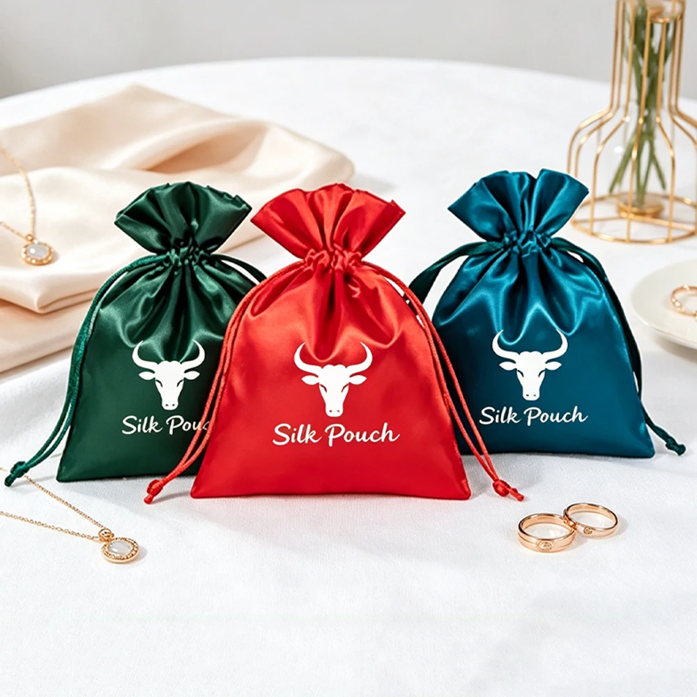 100Pcs Custom Silk Satin Gift Bag Drawstring Jewelry Pouches Print Logo Baby Shower Christmas Wedding Favors Candy Packaging
100Pcs Custom Silk Satin Gift Bag Drawstring Jewelry Pouches Print Logo Baby Shower Christmas Wedding Favors Candy Packaging