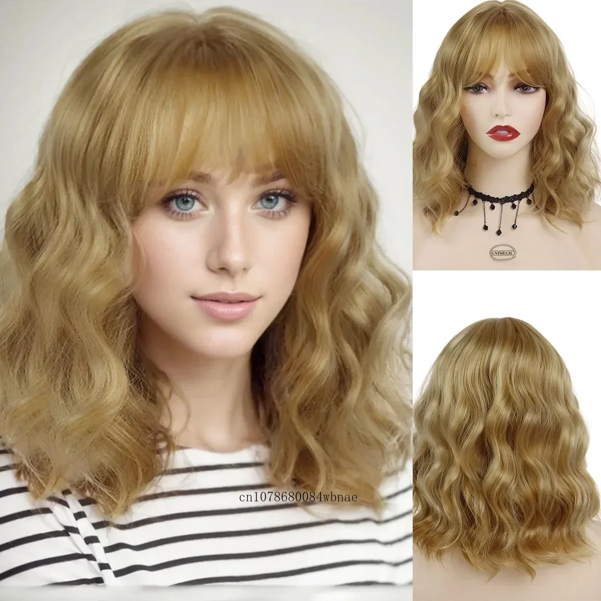 Synthetic Blonde Bob Wavy Wigs with Bangs for Women Girls Short Wavy Curly Wig Heat Resistant Daily Mom Costume Party Cosplay
Synthetic Blonde Bob Wavy Wigs with Bangs for Women Girls Short Wavy Curly Wig Heat Resistant Daily Mom Costume Party Cosplay