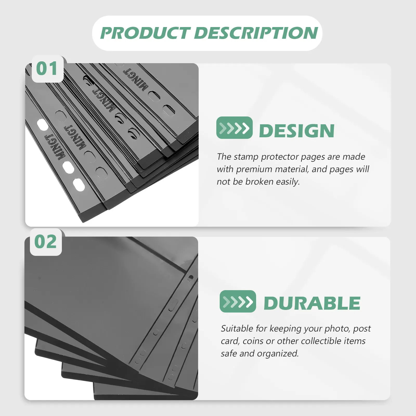 Набор из 10 многофункциональных страниц для коллекционирования марок, монет и фотографий, прочная конструкция, портативный
Набор из 10 многофункциональных страниц для коллекционирования марок, монет и фотографий, прочная конструкция, портативный