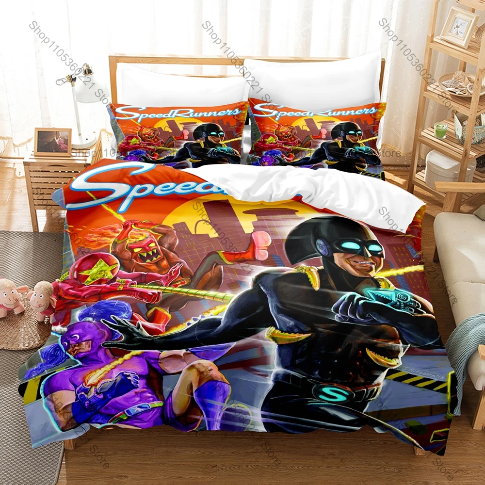 SpeedRunners 3PCS Bedding Set, Duvet Cover + 2 Pillowcases, Fun Racing Game Print Soft Microfiber for Gaming Fans Decor
SpeedRunners 3PCS Bedding Set, Duvet Cover + 2 Pillowcases, Fun Racing Game Print Soft Microfiber for Gaming Fans Decor