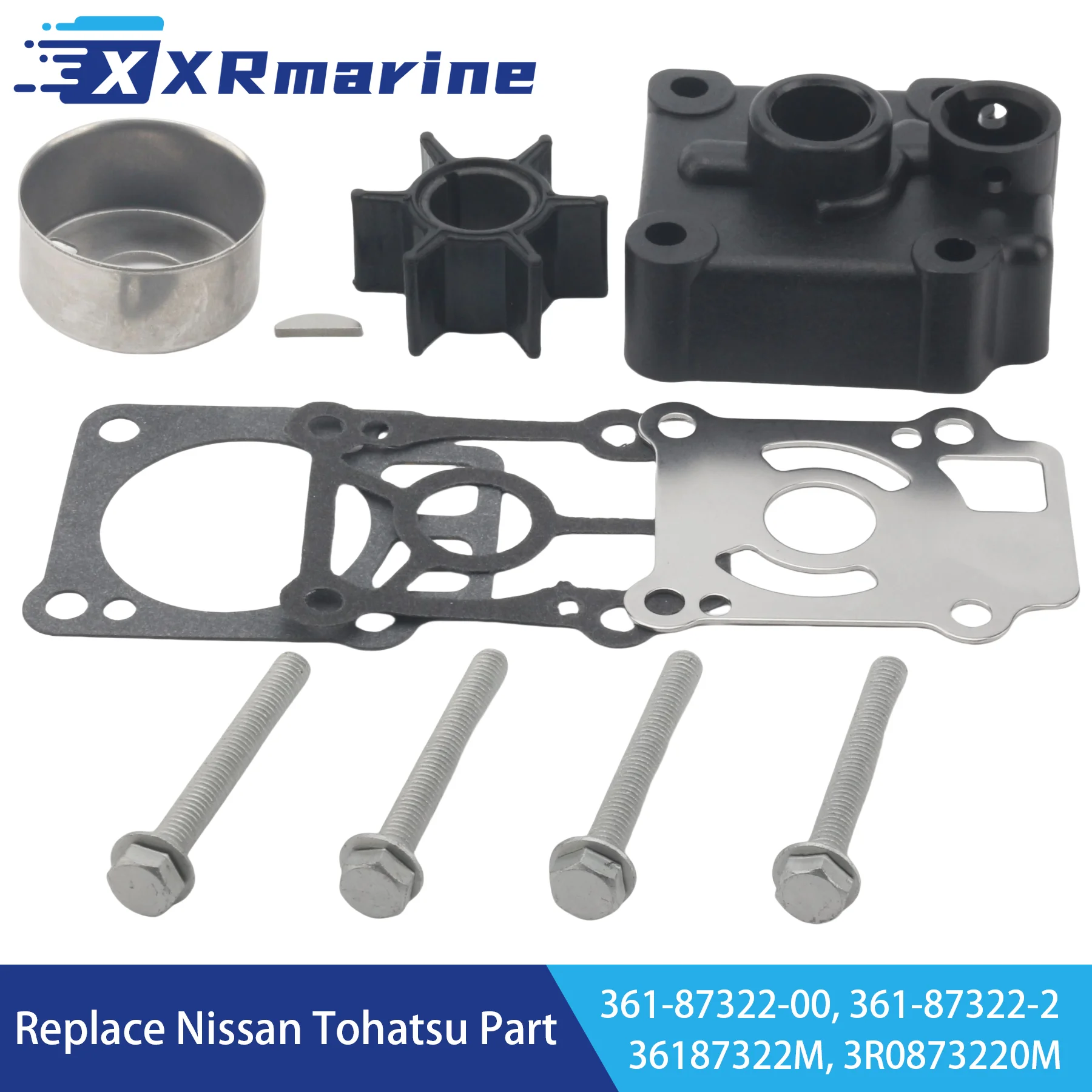 361-87322-00 Water Pump Impeller Kit with Housing 36187322M for Nissan Tohatsu NS M MX 25 30 35 40 HP Outboard Engines 36187320M
361-87322-00 Water Pump Impeller Kit with Housing 36187322M for Nissan Tohatsu NS M MX 25 30 35 40 HP Outboard Engines 36187320M
