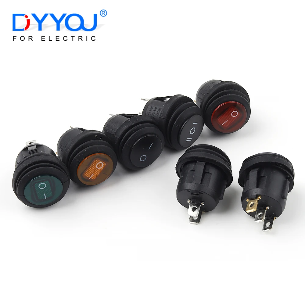 5PCS 25mm Diameter 2/3 Pin KCD1 Small Round Rocker Switches 6A/250VAC 10A/125VAC With Light Waterproof Car Auto Switch Equipment
5PCS 25mm Diameter 2/3 Pin KCD1 Small Round Rocker Switches 6A/250VAC 10A/125VAC With Light Waterproof Car Auto Switch Equipment