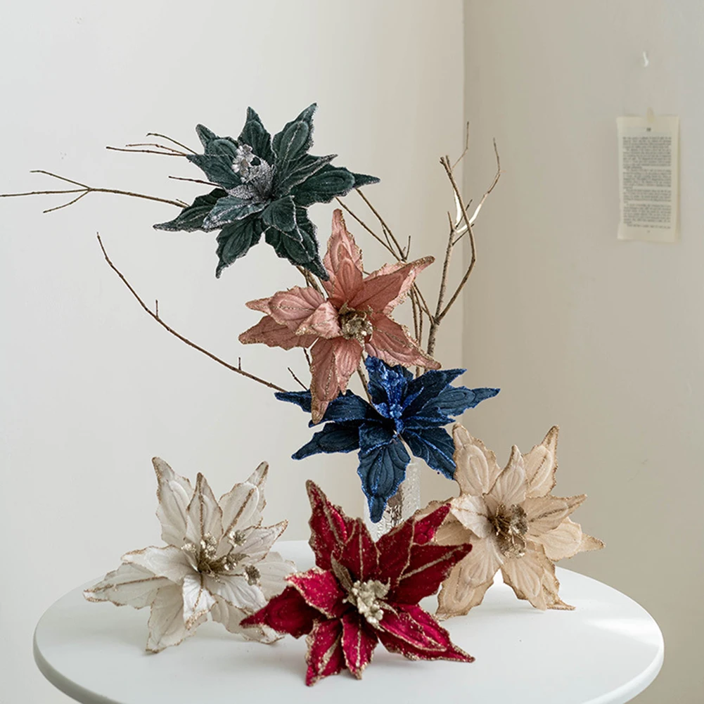 1pc 28cm Artificial Christmas Flowers Xmas Tree Ornaments Merry Christmas Decorations For Home New Year Nacidad Natal Decoration
1pc 28cm Artificial Christmas Flowers Xmas Tree Ornaments Merry Christmas Decorations For Home New Year Nacidad Natal Decoration