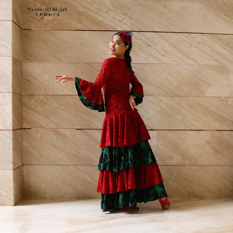 Women's Flamenco Dance Costume Skirt Performance Dress Lady Traditional Spanish Style for Cultural Events GG01
Women's Flamenco Dance Costume Skirt Performance Dress Lady Traditional Spanish Style for Cultural Events GG01