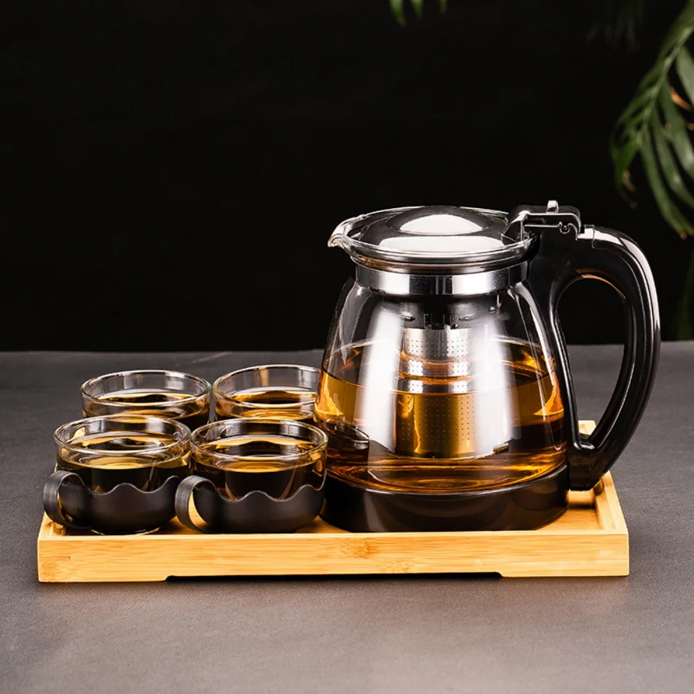 1000ML Glass Teapot With 4 150ml TeaCups Set Glass Tea Pot With Tea Infuser Teaware
1000ML Glass Teapot With 4 150ml TeaCups Set Glass Tea Pot With Tea Infuser Teaware
