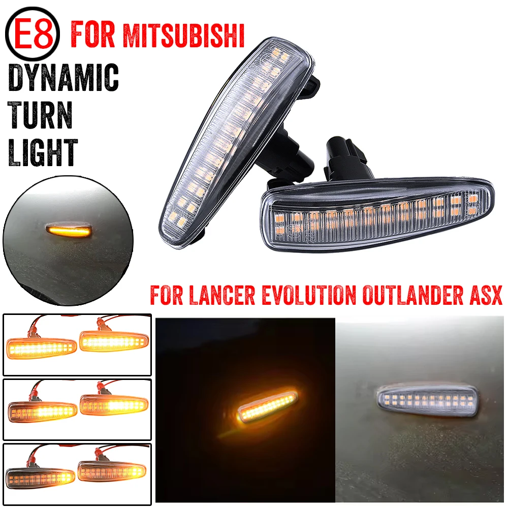 LED Side Fender Dynamic Turn Signal Light Marker Lamp For Mitsubishi Lancer Evolution Evo X Outlander Sport RVR ASX Mirage 2014+
LED Side Fender Dynamic Turn Signal Light Marker Lamp For Mitsubishi Lancer Evolution Evo X Outlander Sport RVR ASX Mirage 2014+