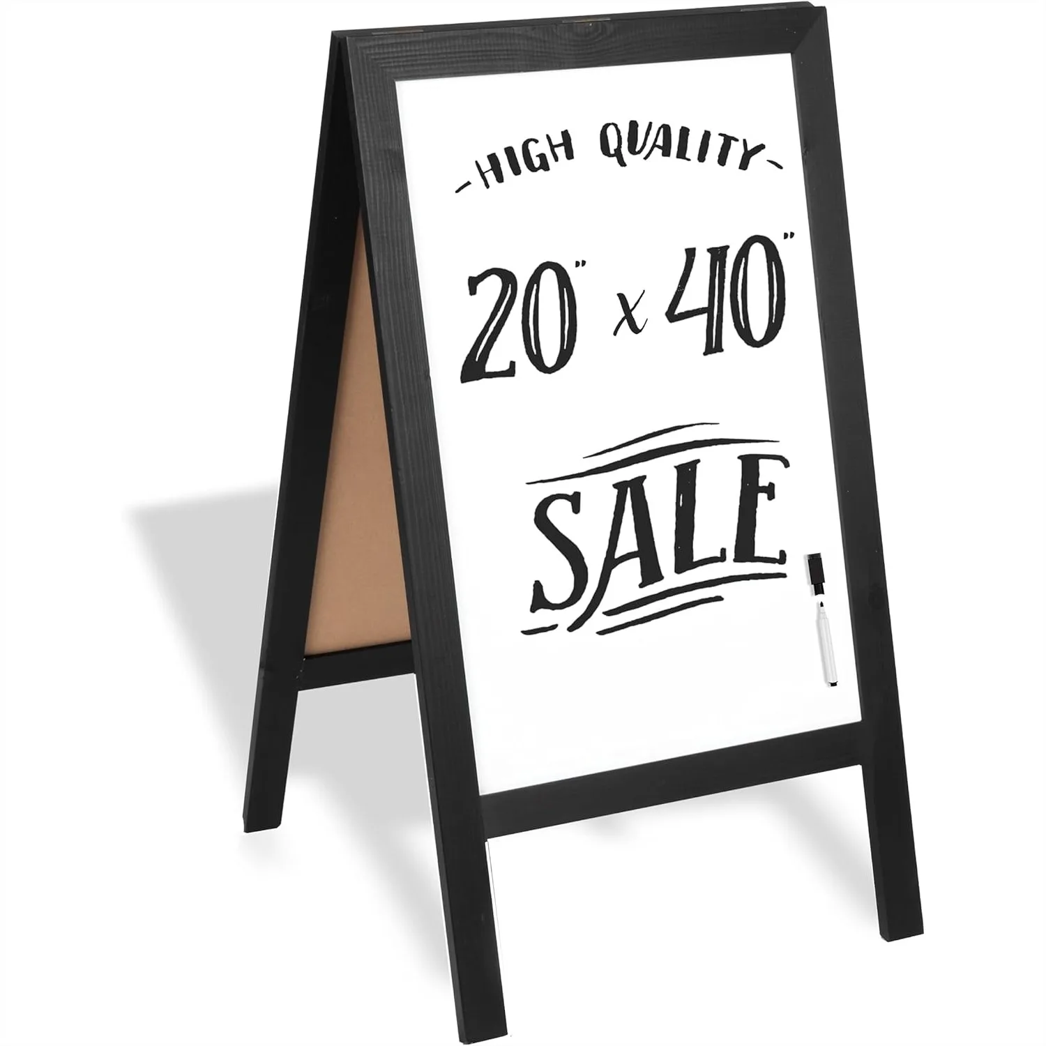 Wooden A-Frame Whiteboard Sign 40x20 inch Magnetic Dry Erase Menu Board for Restaurant Business Trade Show
Wooden A-Frame Whiteboard Sign 40x20 inch Magnetic Dry Erase Menu Board for Restaurant Business Trade Show
