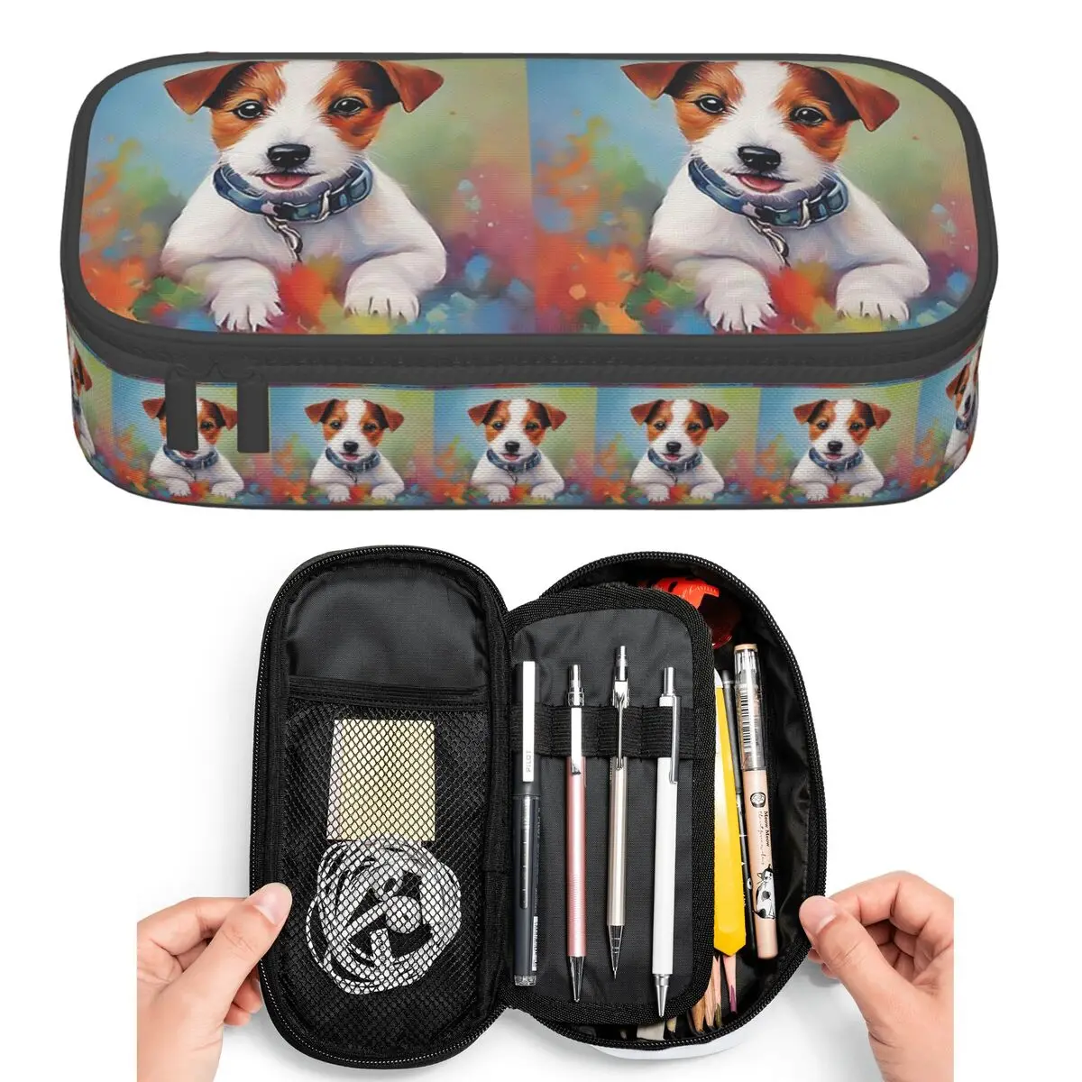 Пеналы для рисования собаки Джек Рассел-терьера для студентов, коробка для ручек, сумка для карандашей, большая сумка для хранения карандашей, держатель для ручек
Пеналы для рисования собаки Джек Рассел-терьера для студентов, коробка для ручек, сумка для карандашей, большая сумка для хранения карандашей, держатель для ручек