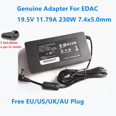 Genuine 19.5V 11.79A 230.0W 7.4x5.0mm EA12323N-1950 AC Power Adapter For EDAC Power Supply Charger