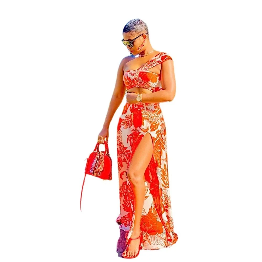S9309 2025 Summer New Women's Sexy Printed Dress With Strapless Slit And Sleeveless Skirt
S9309 2025 Summer New Women's Sexy Printed Dress With Strapless Slit And Sleeveless Skirt