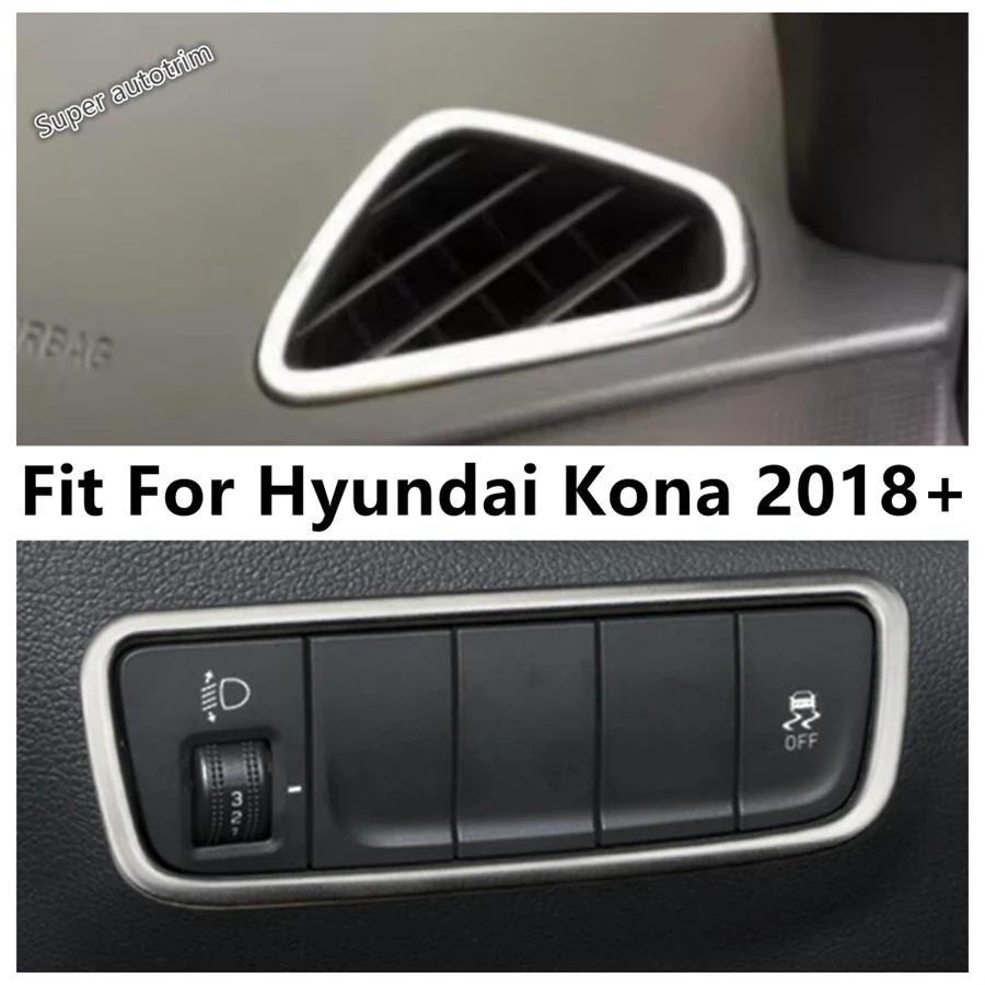 Glove Box Sequins / Dashboard Air AC Conditioning Vents Outlet / Head Light Cover Trim Accessories For Hyundai Kona 2018 - 2023
Glove Box Sequins / Dashboard Air AC Conditioning Vents Outlet / Head Light Cover Trim Accessories For Hyundai Kona 2018 - 2023