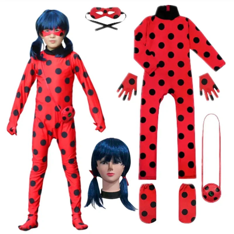 Anime cute animal jumpsuit cosplay costume lady-bug girl children Halloween performance eye mask bag suit
Anime cute animal jumpsuit cosplay costume lady-bug girl children Halloween performance eye mask bag suit