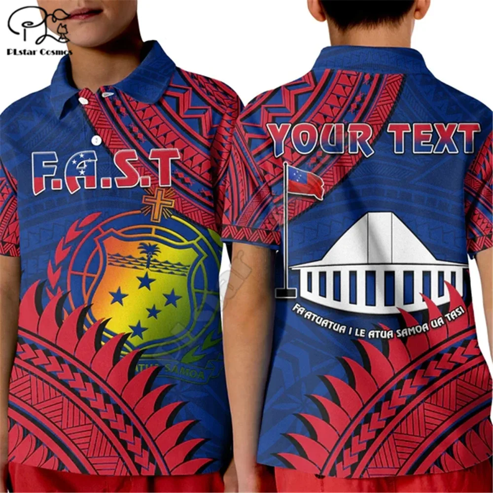 Custom Personalised F.A.S.T Samoa Polo Shirt KID Samoan Coat Of Arms Polynesian Pattern 3D Printed Polo Shirts Summer Tees Tops
Custom Personalised F.A.S.T Samoa Polo Shirt KID Samoan Coat Of Arms Polynesian Pattern 3D Printed Polo Shirts Summer Tees Tops