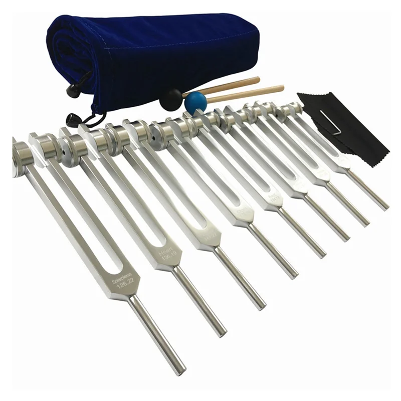 Chakra Tuning Fork Set for Healing, 8 Pieces Silver Chakra Tuning Fork for Meditation
Chakra Tuning Fork Set for Healing, 8 Pieces Silver Chakra Tuning Fork for Meditation