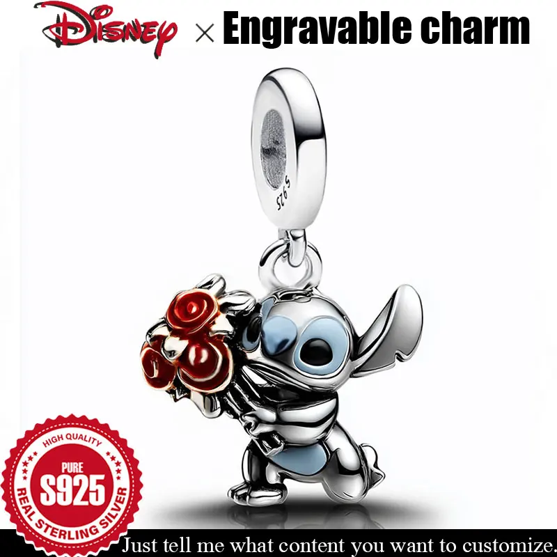 Подвески из стерлингового серебра 925 пробы с гравировкой, настраиваемые бусины Диснея, стежка, держа цветы, предложение, подвеска для брака, сделай сам, ювелирные изделия
Подвески из стерлингового серебра 925 пробы с гравировкой, настраиваемые бусины Диснея, стежка, держа цветы, предложение, подвеска для брака, сделай сам, ювелирные изделия