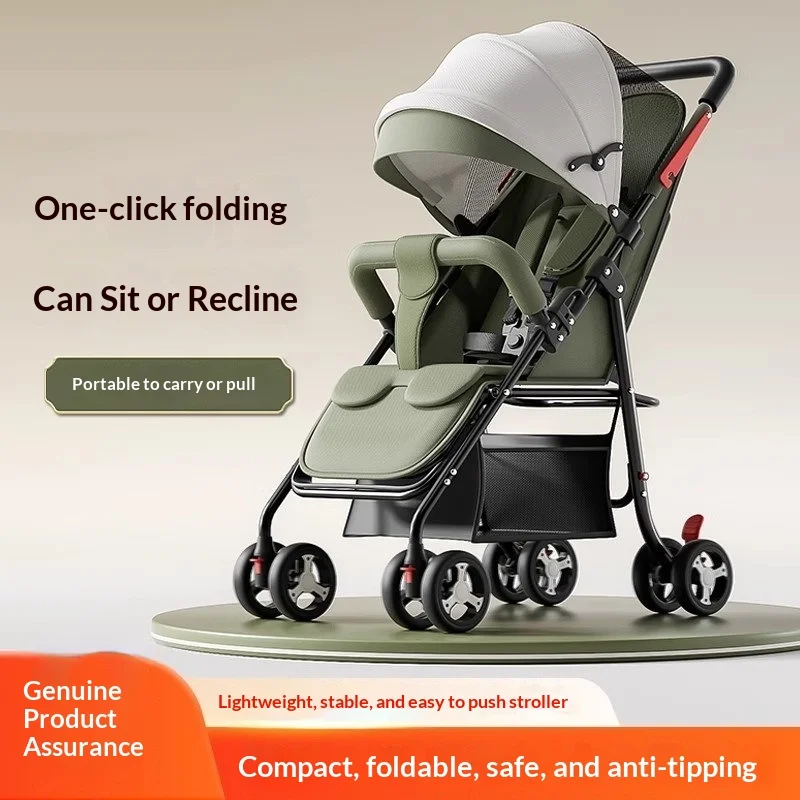 Lightweight Foldable Baby Stroller Compact Travel Reclining Seat One Hand Fold Four Wheel Newborn Toddler Strollers
Lightweight Foldable Baby Stroller Compact Travel Reclining Seat One Hand Fold Four Wheel Newborn Toddler Strollers