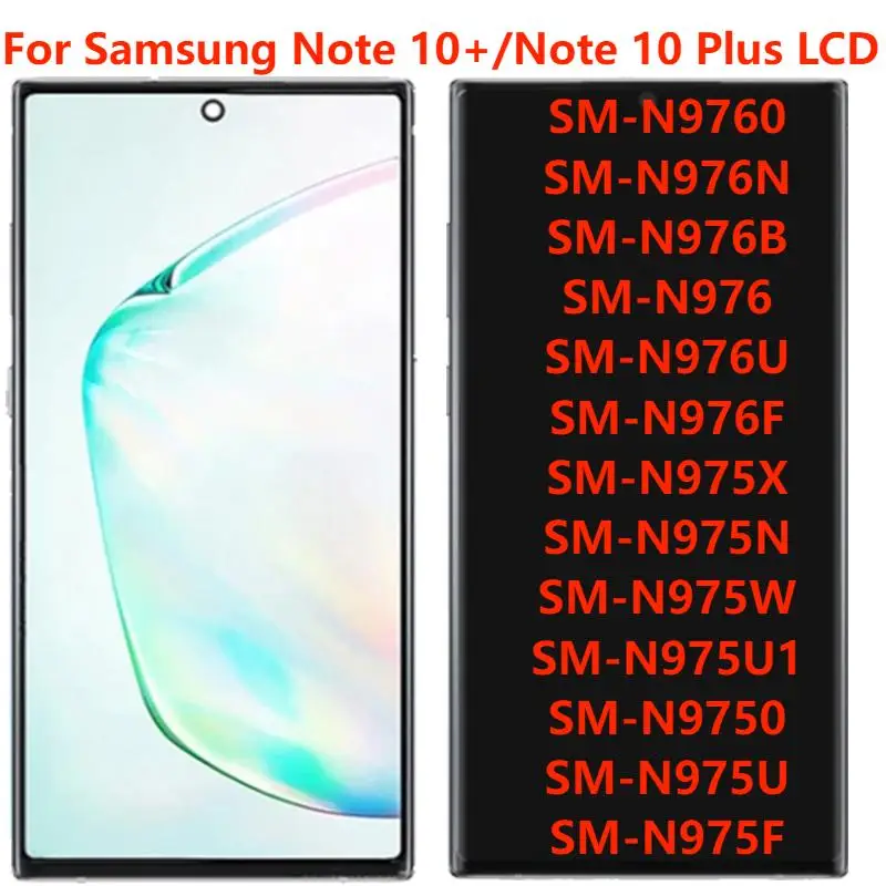 ЖК-дисплей AMOLED 6,8 дюйма для Samsung Note10 +/Note 10 Plus N975 N976 N976B, дисплей с рамкой и дигитайзером сенсорного экрана в сборе, запасные части
ЖК-дисплей AMOLED 6,8 дюйма для Samsung Note10 +/Note 10 Plus N975 N976 N976B, дисплей с рамкой и дигитайзером сенсорного экрана в сборе, запасные части