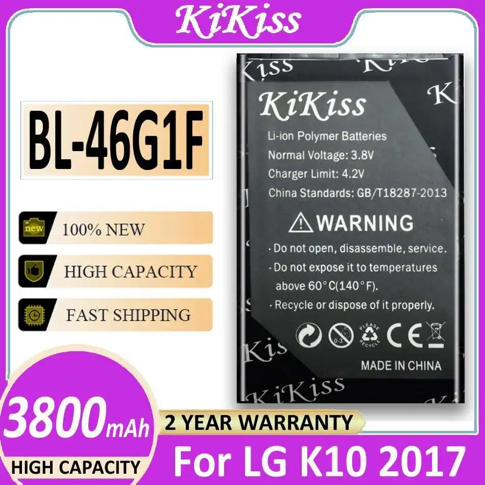 Аккумулятор мобильного телефона BL-46G1F 3800 мАч для LG K10 2017 версия K20 Plus TP260 K425 K428 K430H X400 M-K121K BL 46G1F
Аккумулятор мобильного телефона BL-46G1F 3800 мАч для LG K10 2017 версия K20 Plus TP260 K425 K428 K430H X400 M-K121K BL 46G1F