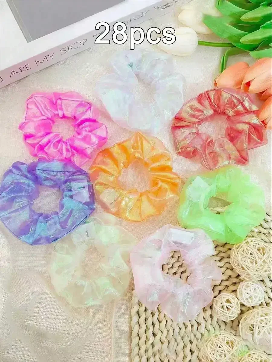 28Pcs LED Glowing Hair Scrunchies For Women Colorful Iridescent Elastic Hair Bands Party Accessories
28Pcs LED Glowing Hair Scrunchies For Women Colorful Iridescent Elastic Hair Bands Party Accessories