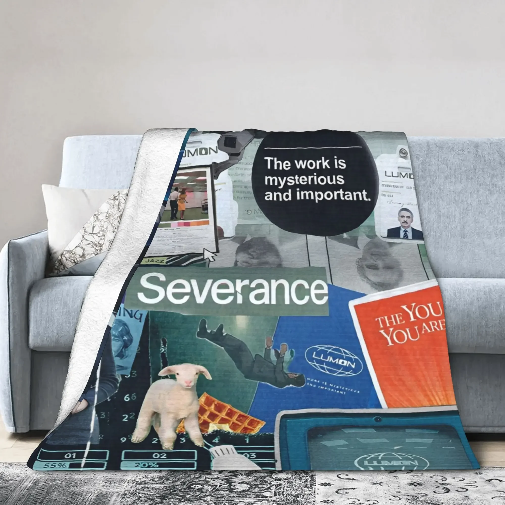 Теплое вязаное одеяло-плед Severance Macro Data Refinement Knitted Blanket Flannel Lumon MDR для путешествий на самолете, многофункциональное одеяло
Теплое вязаное одеяло-плед Severance Macro Data Refinement Knitted Blanket Flannel Lumon MDR для путешествий на самолете, многофункциональное одеяло