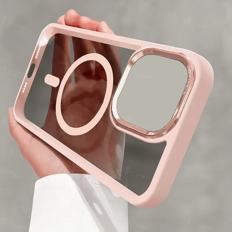 New Acrylic Clear Pink Metal Frame Protector Case For iPhone 16 15 14 Plus 16 13 12 11 Pro Max Magnetic Wireless Charging Cover
New Acrylic Clear Pink Metal Frame Protector Case For iPhone 16 15 14 Plus 16 13 12 11 Pro Max Magnetic Wireless Charging Cover