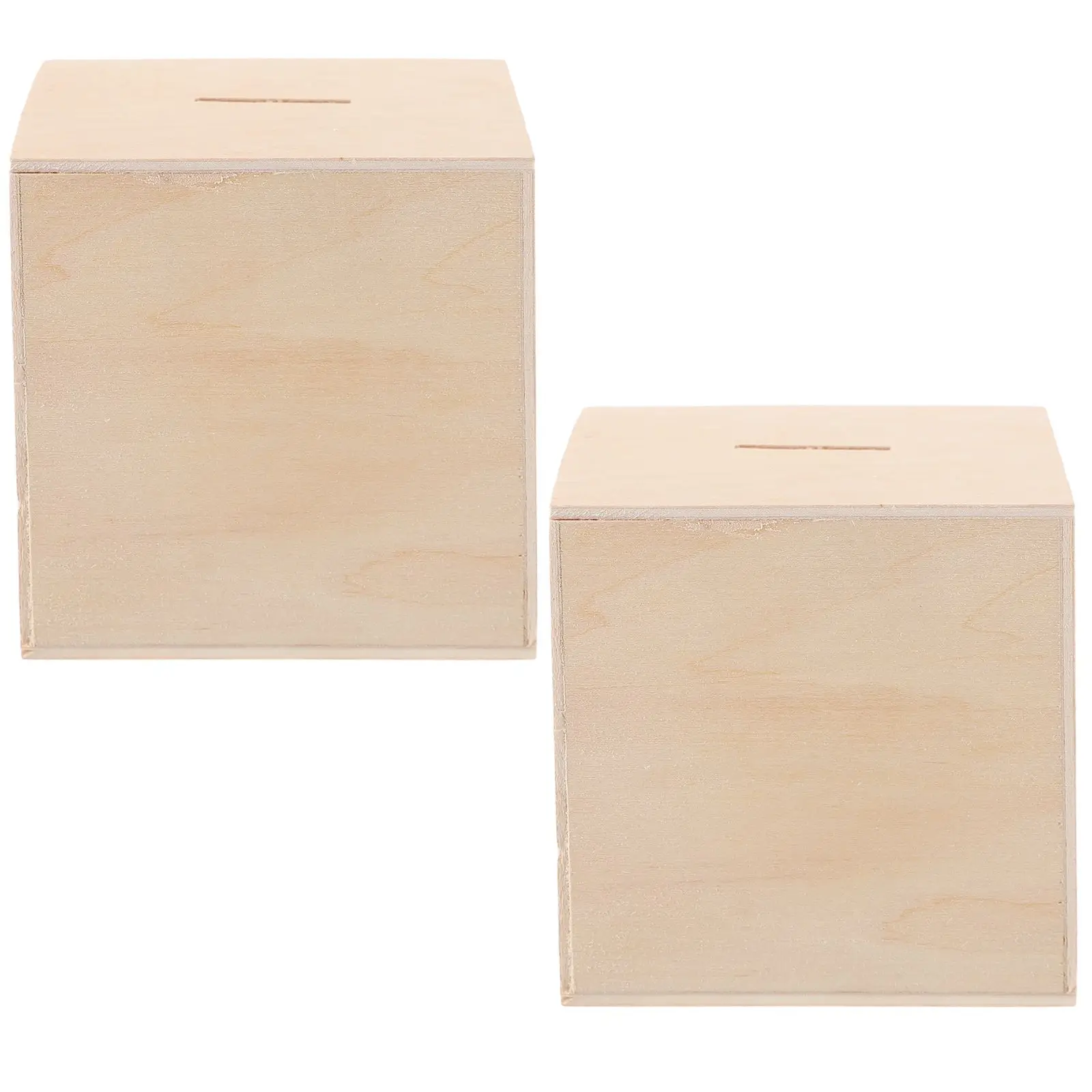 2 Pcs Wooden Piggy Bank DIY Unfinished Coin Storage Cases Multi-function Money Box Decor for Home Kids Saving Toy
2 Pcs Wooden Piggy Bank DIY Unfinished Coin Storage Cases Multi-function Money Box Decor for Home Kids Saving Toy