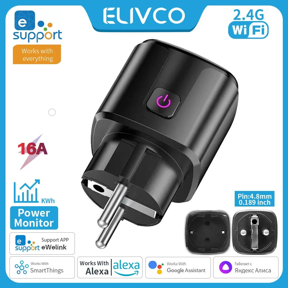 eWelink Smart Socket EU 16A WiFi Plug with Power Monitor Timing Function Remote APP Control
eWelink Smart Socket EU 16A WiFi Plug with Power Monitor Timing Function Remote APP Control