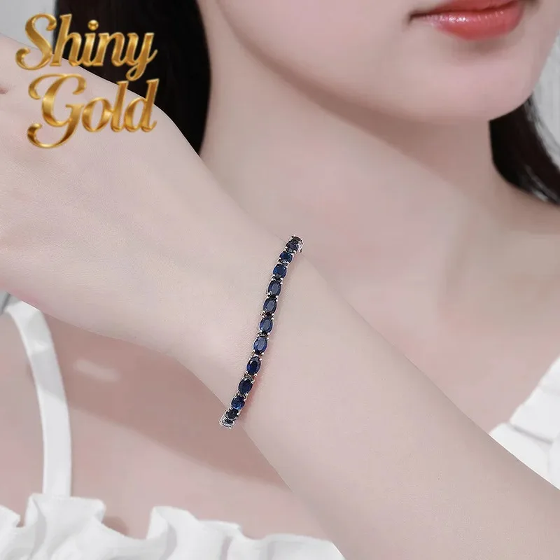 ShinyGold Luxury Solid Platinum PT950 Blue Oval Moissanite Bracelet Ins Women's Niche Design Simple Fashion Bracelet
ShinyGold Luxury Solid Platinum PT950 Blue Oval Moissanite Bracelet Ins Women's Niche Design Simple Fashion Bracelet