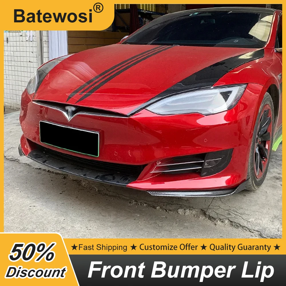 Car Front Bumper Lip Splitter Spoiler Body Kit Wrap Angle Carbon Fiber Look Accessories ABS For Model S 2016-2019
Car Front Bumper Lip Splitter Spoiler Body Kit Wrap Angle Carbon Fiber Look Accessories ABS For Model S 2016-2019