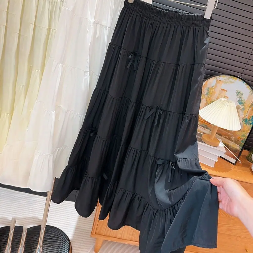 Fashion Bowknot Tiered Midi Skirt Hight Waist Pleated Long Cake A-line Skirts Chic Korea Style Seven Point Long Dress Girl
Fashion Bowknot Tiered Midi Skirt Hight Waist Pleated Long Cake A-line Skirts Chic Korea Style Seven Point Long Dress Girl