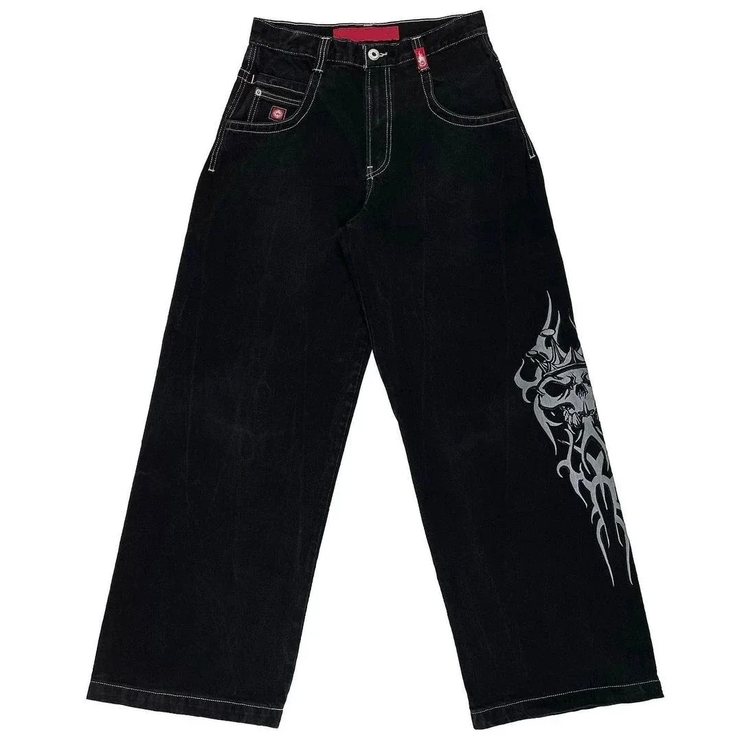 Y2k Jeans Mens Harajuku Hip Hop Retro Skull Graphic Baggy Jeans Black Pants 2023 New Gothic Oversized Wide Trousers Streetwear
Y2k Jeans Mens Harajuku Hip Hop Retro Skull Graphic Baggy Jeans Black Pants 2023 New Gothic Oversized Wide Trousers Streetwear