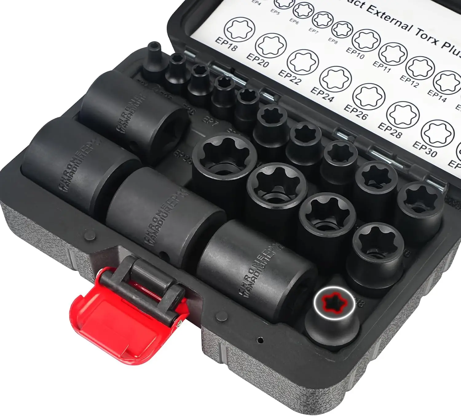 Набор внешних торцевых головок Torx Plus, 6-гранные, EP4-EP8, EP10-12, EP14, EP16, EP18, EP20, EP22, EP24, EP26, EP28, EP30, EP32 с креплением 1/2 дюйма
Набор внешних торцевых головок Torx Plus, 6-гранные, EP4-EP8, EP10-12, EP14, EP16, EP18, EP20, EP22, EP24, EP26, EP28, EP30, EP32 с креплением 1/2 дюйма