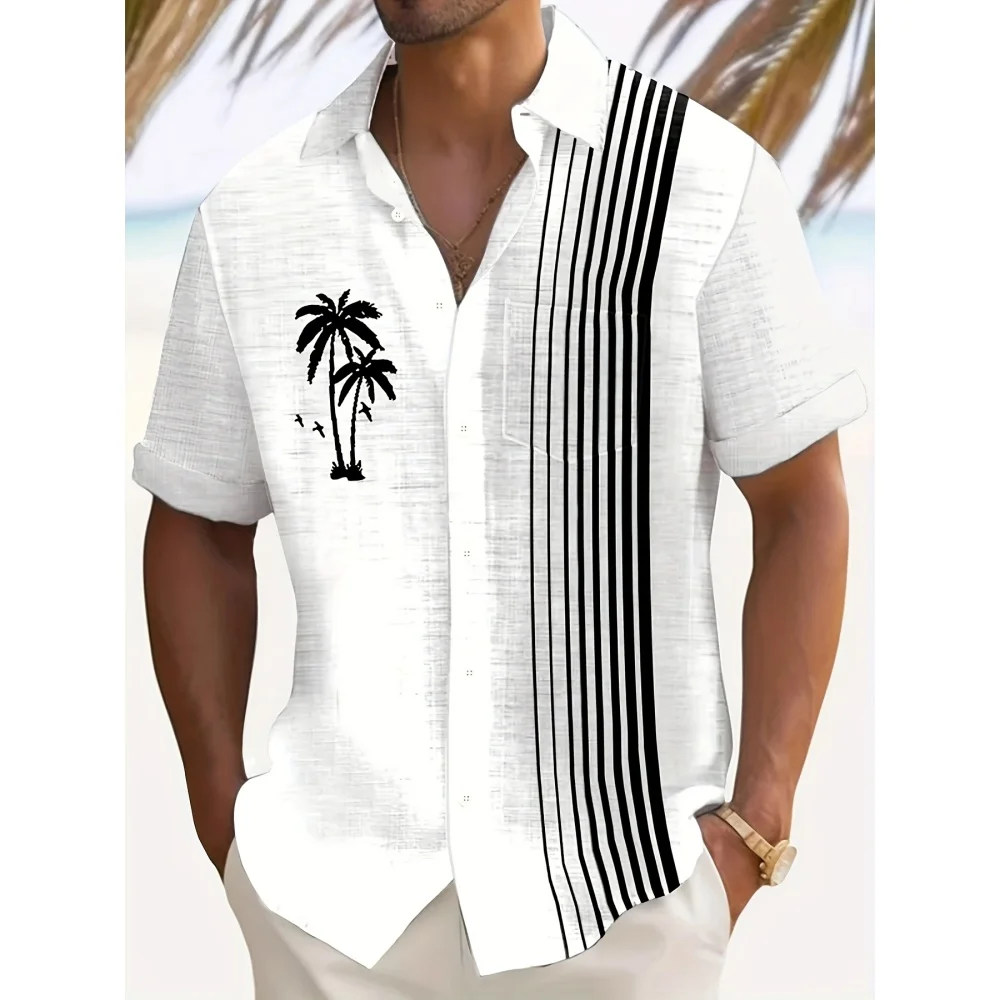 Summer Men's Palm Tree Print Shirt Geometric Pattern Men's Shirt Casual Men's Short-Sleeve Outdoor Vacation Beach Shirts T-Shirt
Summer Men's Palm Tree Print Shirt Geometric Pattern Men's Shirt Casual Men's Short-Sleeve Outdoor Vacation Beach Shirts T-Shirt