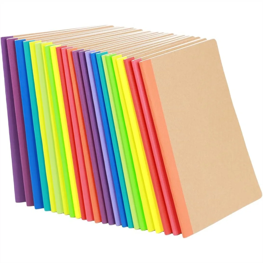 24 Pack Kraft Notebooks for Writing, Blank Paper Sketchbooks 60 Pages A5 Size, Travel Journal Set for Students and Office
24 Pack Kraft Notebooks for Writing, Blank Paper Sketchbooks 60 Pages A5 Size, Travel Journal Set for Students and Office