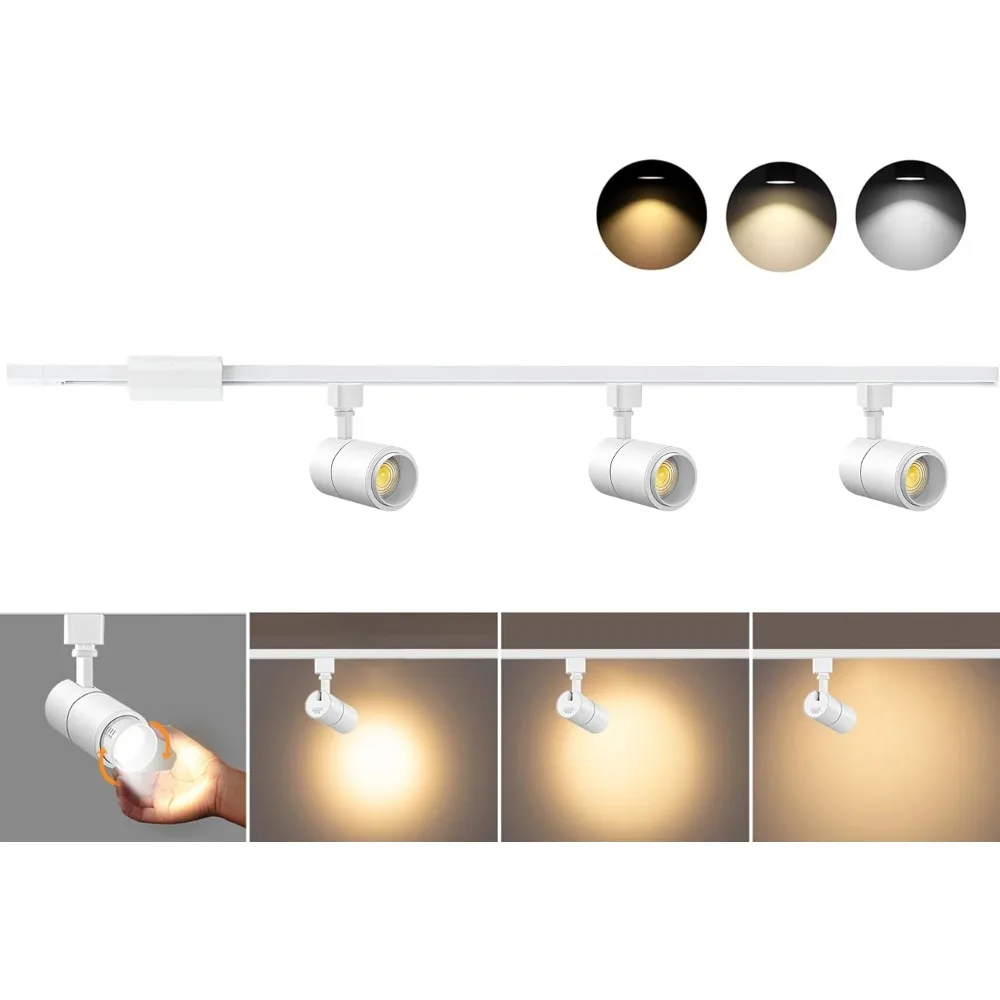 3-color scalable 3-light LED Track lighting kit with 3.3 ft H-shaped track lighting guide and dimmable LED track cap
3-color scalable 3-light LED Track lighting kit with 3.3 ft H-shaped track lighting guide and dimmable LED track cap
