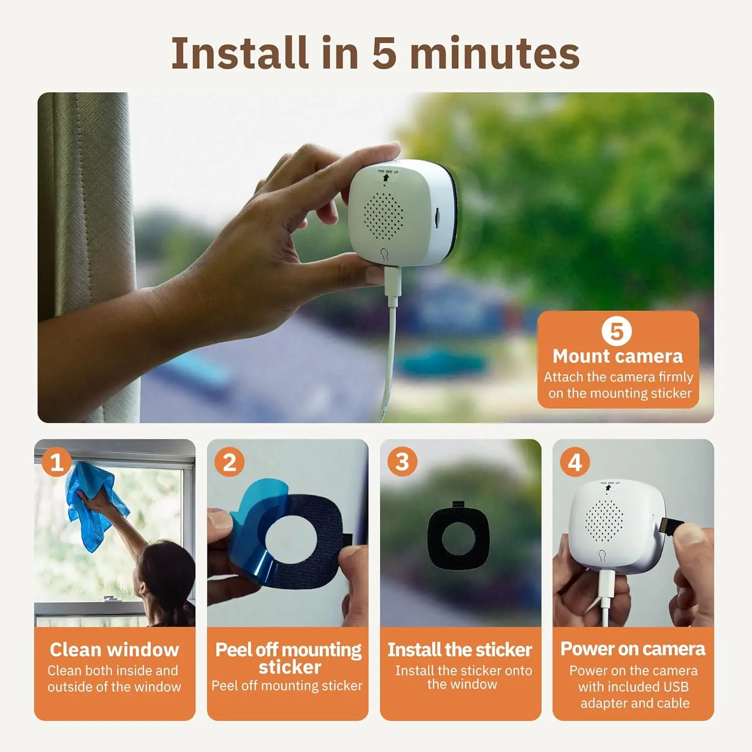 3MP 2K Window Camera,2.4GHz&5GHz WiFi Indoor Cameras for Home Security 2 Pack with Al Night Vision,Person & Motion Detection
3MP 2K Window Camera,2.4GHz&5GHz WiFi Indoor Cameras for Home Security 2 Pack with Al Night Vision,Person & Motion Detection